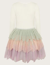Christmas Scene Tulle Disco Dress, Ivory (IVORY), large