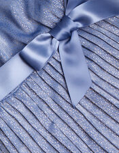 Foil Print Pleated Romper, Blue (BLUE), large