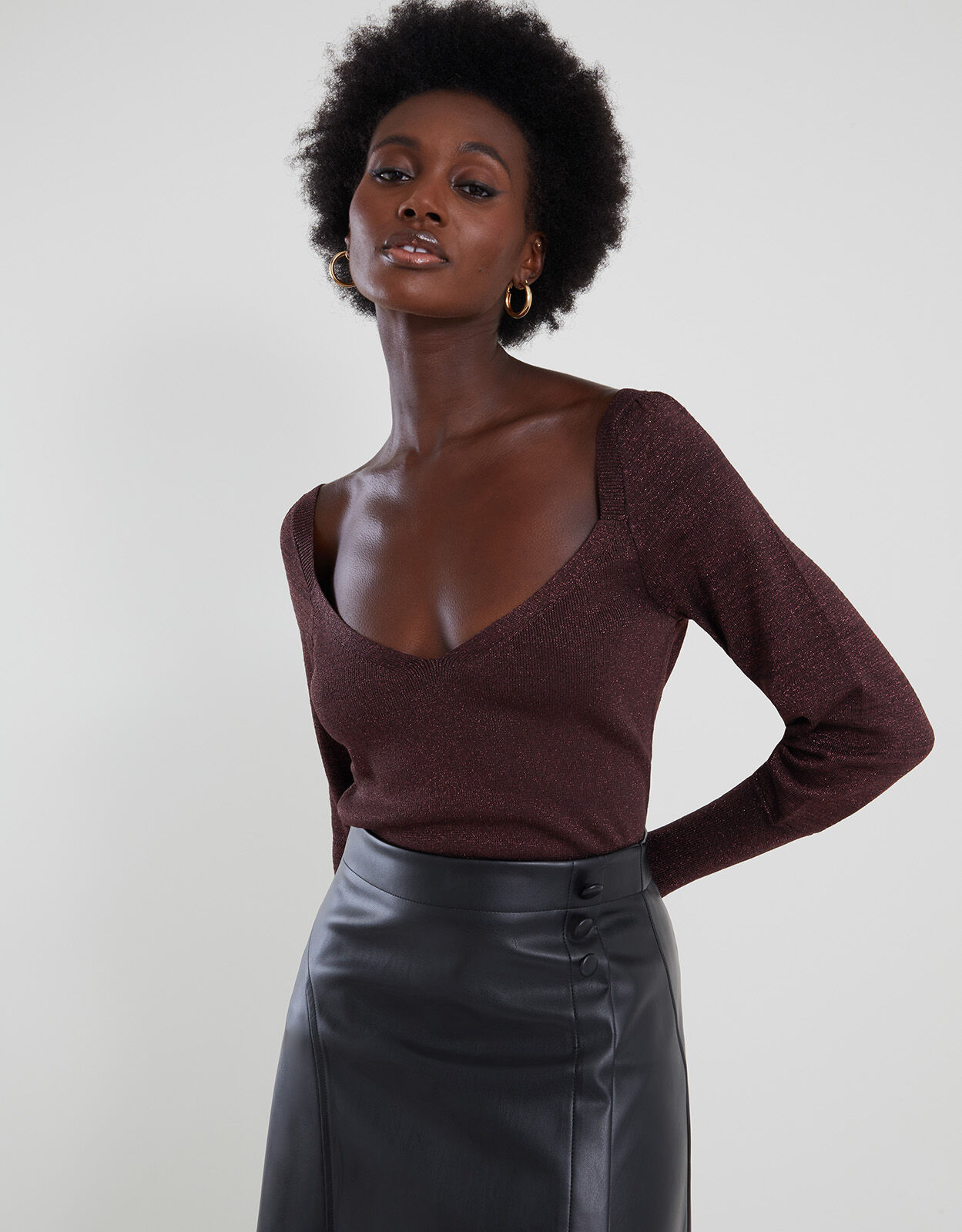 Bronze metallic on sale sweater