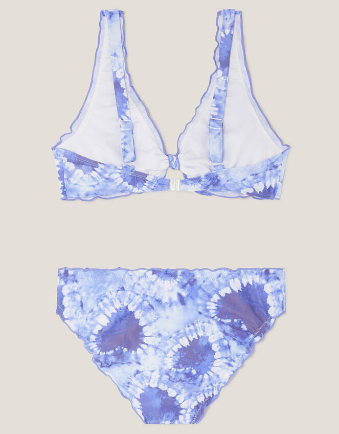Tie Dye Heart Bikini Set, Blue (BLUE), large