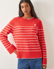 Sae Stripe Jumper, Red (RED), large