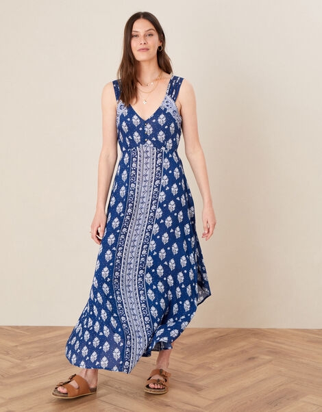 Evy Patch Print Dress Blue, Blue (NAVY), large