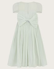 Claire Crinkle Chiffon Dress, Green (SAGE), large