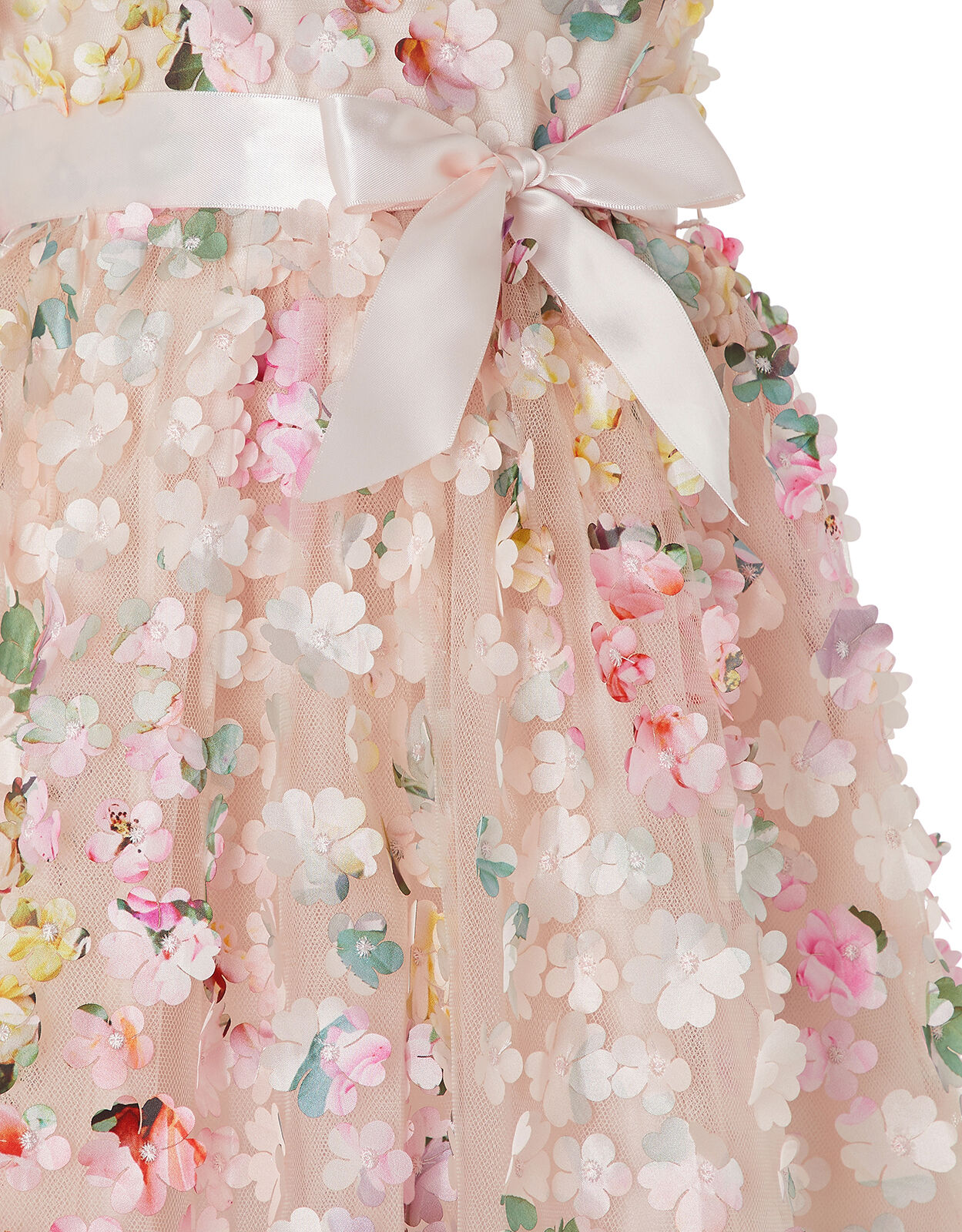 Pink 3d hotsell flower dress