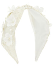 Flower Bud and Lace Knot Headband, , large