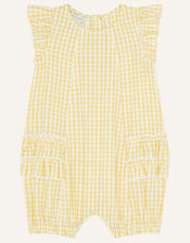 Baby Ruffle Side Romper , Yellow (YELLOW), large