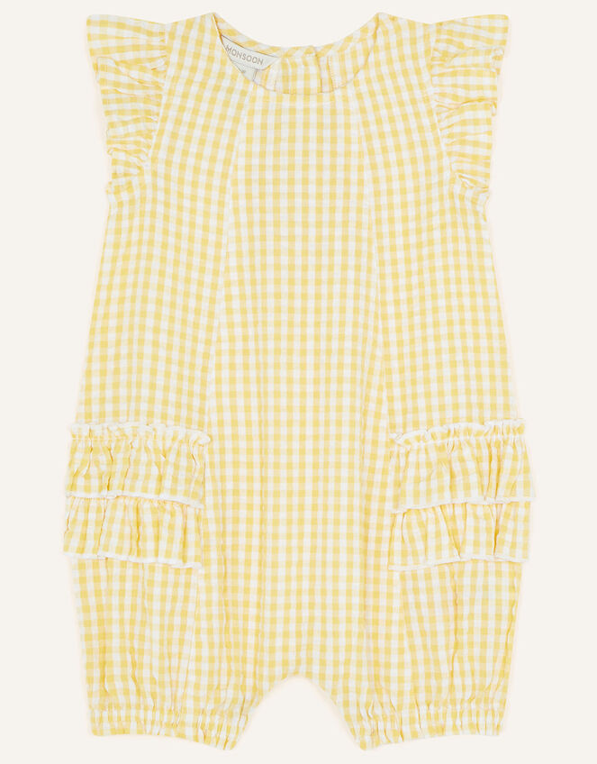 Baby Ruffle Side Romper , Yellow (YELLOW), large