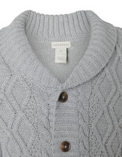 Cable Knit Cardigan, Grey (GREY), large