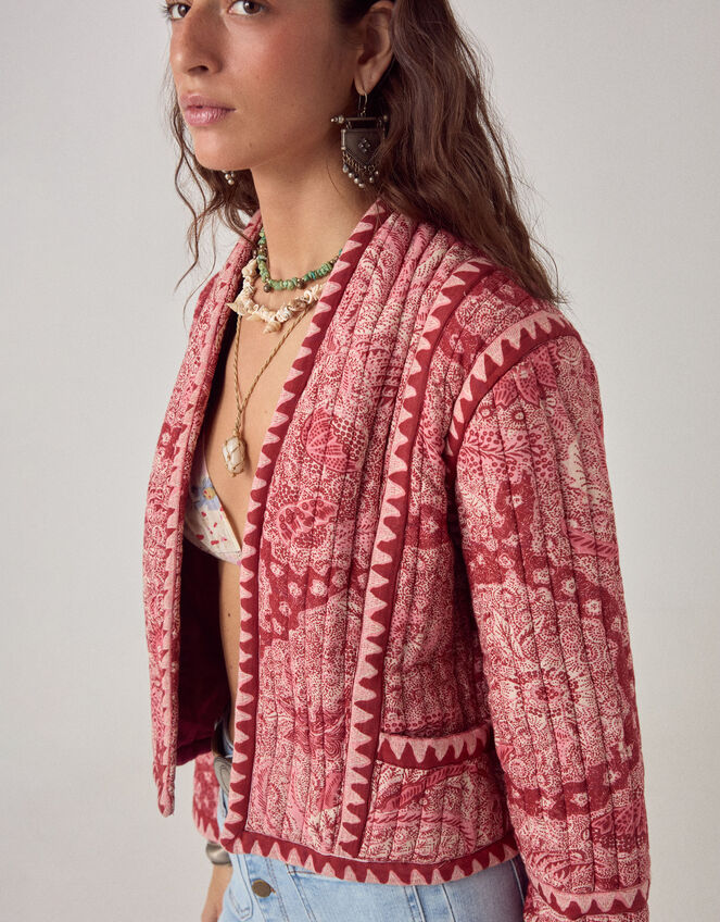 Maison Hotel Sujata Paisley Quilted Jacket, Red (RED), large