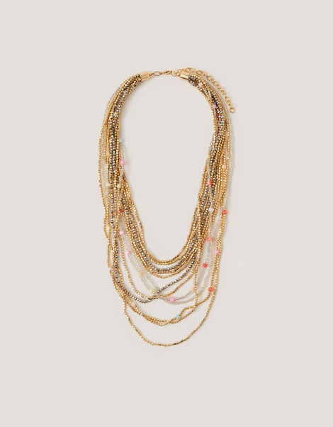 Bead Layered Necklace, , large