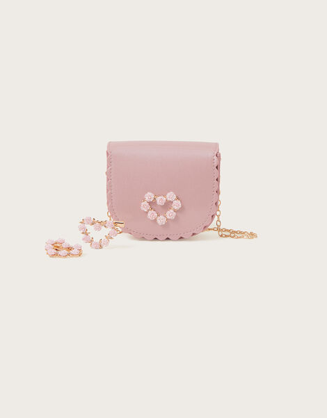 Floral Love Heart Bag and Hair Clip Set, , large