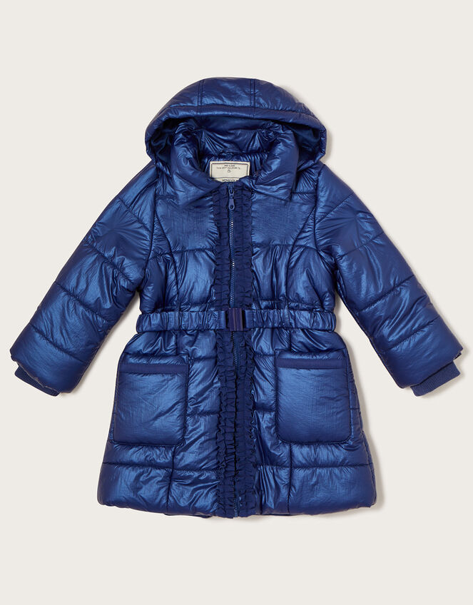 Shimmer Padded Coat, Blue (BLUE), large