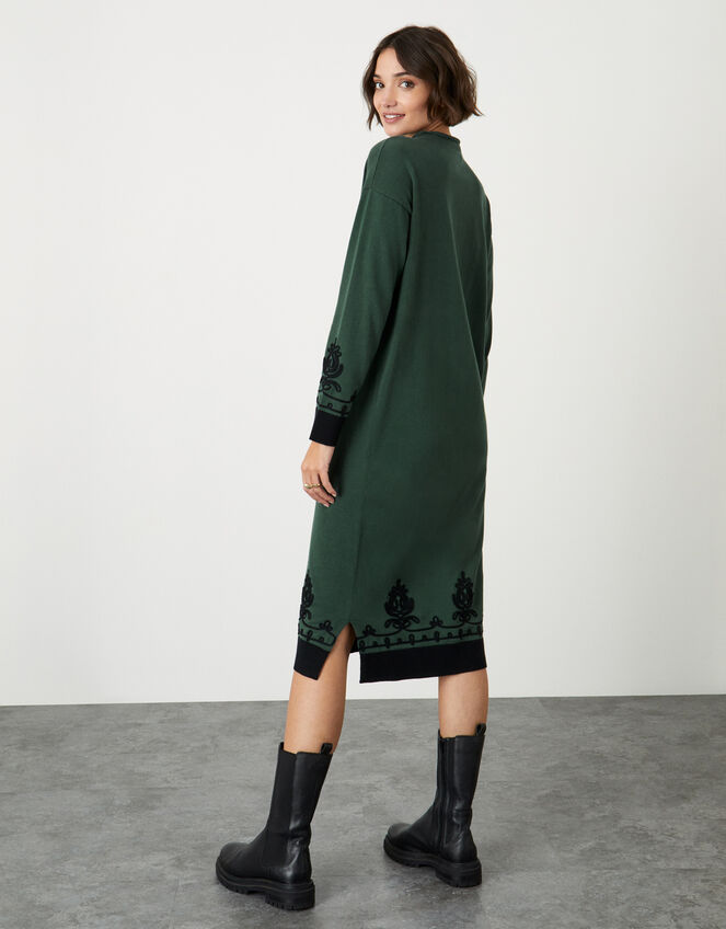 Lena Cornelli High Neck Dress, Green (GREEN), large