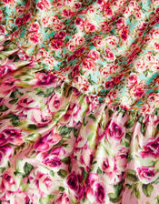 Rosie Satin Tiered Maxi Dress, Multi (MULTI), large