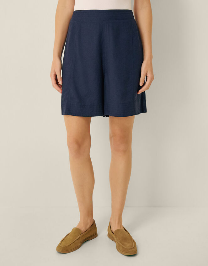 Bridget High Waisted Shorts, Blue (NAVY), large