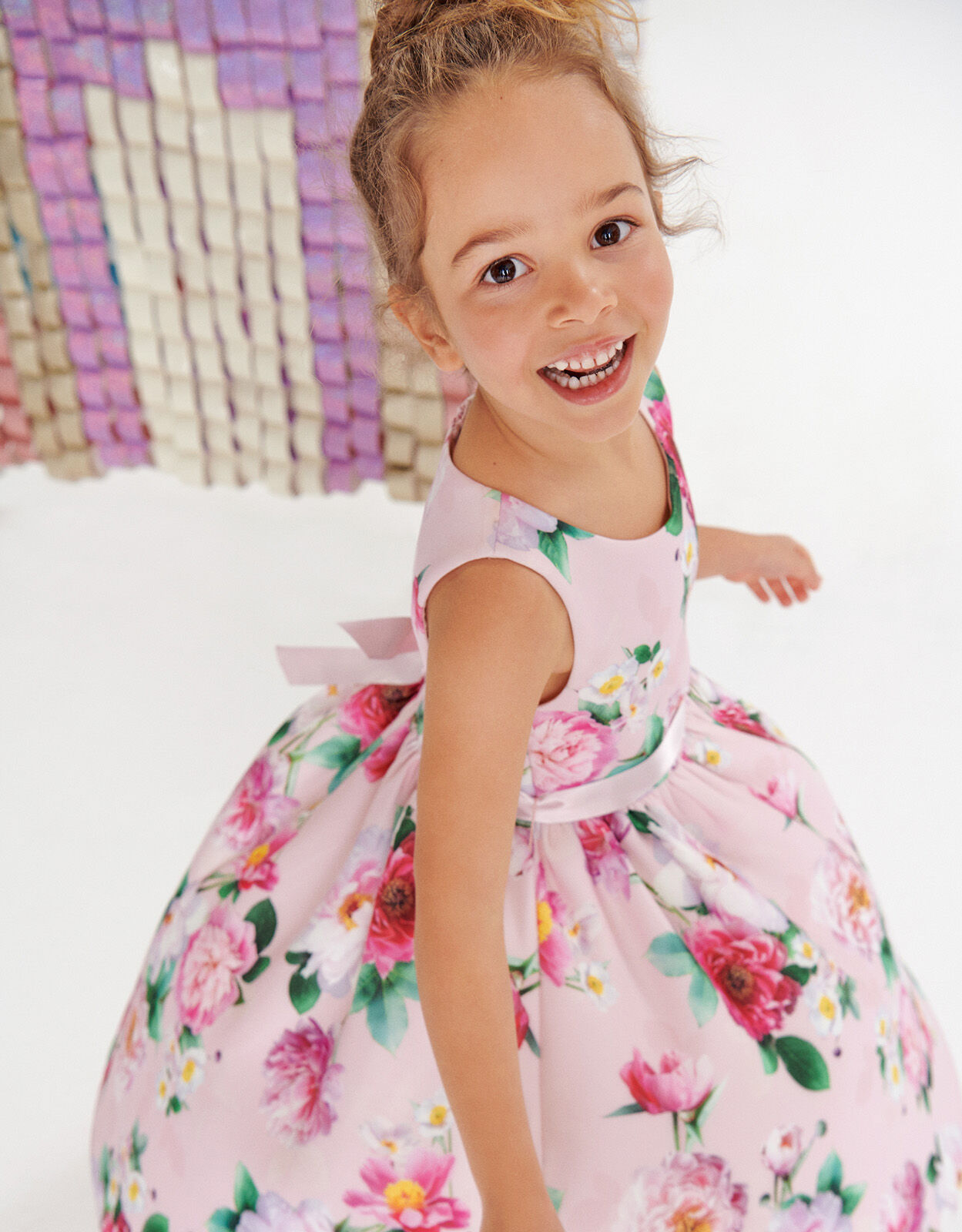 Monsoon pink dress discount girl