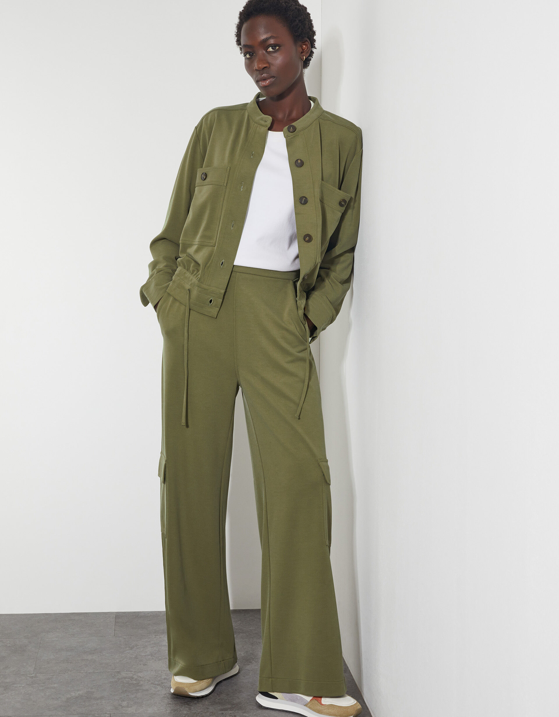 Ulla Utility Bomber Jacket Green Casualwear Monsoon US