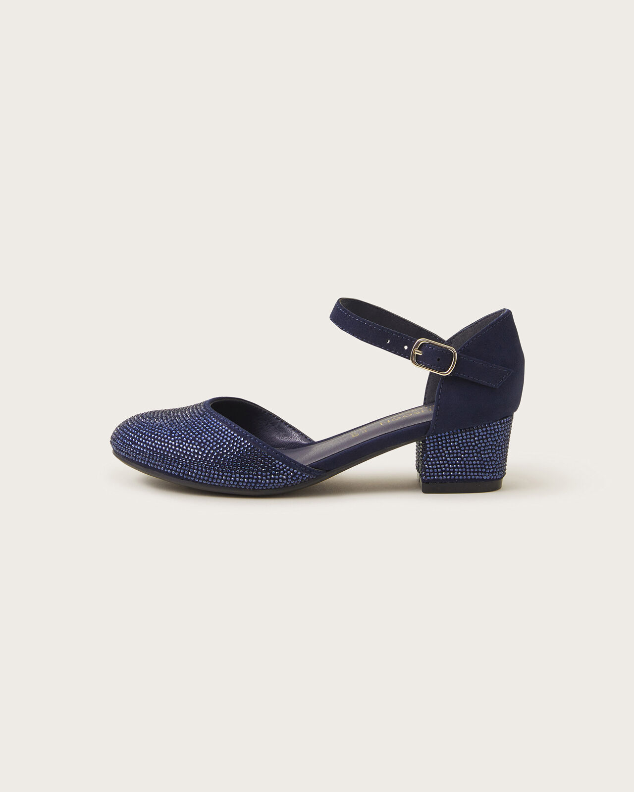 Navy diamante heels 2025