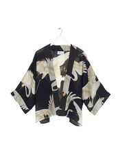 One Hundred Stars Stork Print Kimono Jacket, , large