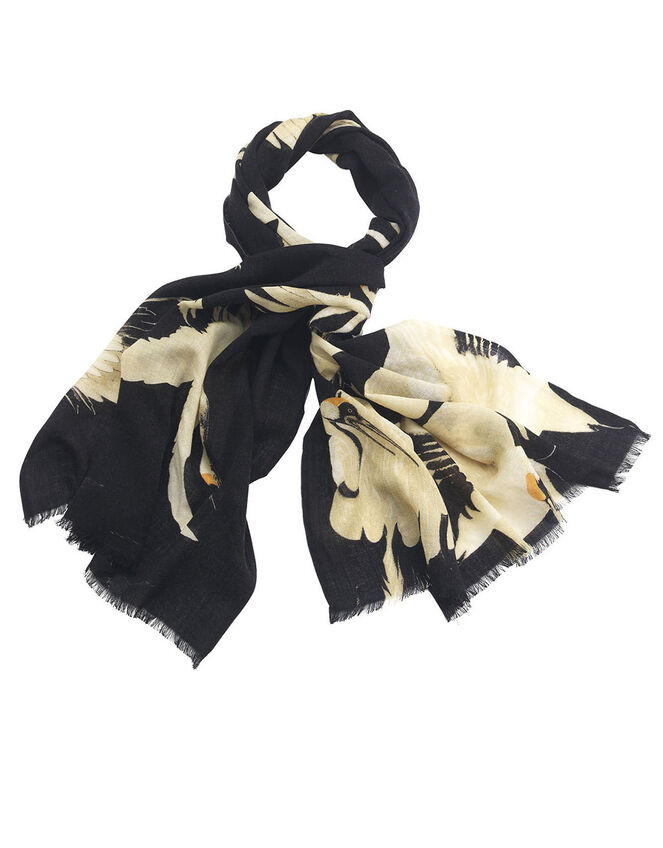 One Hundred Stars Print Wool Scarf, , large