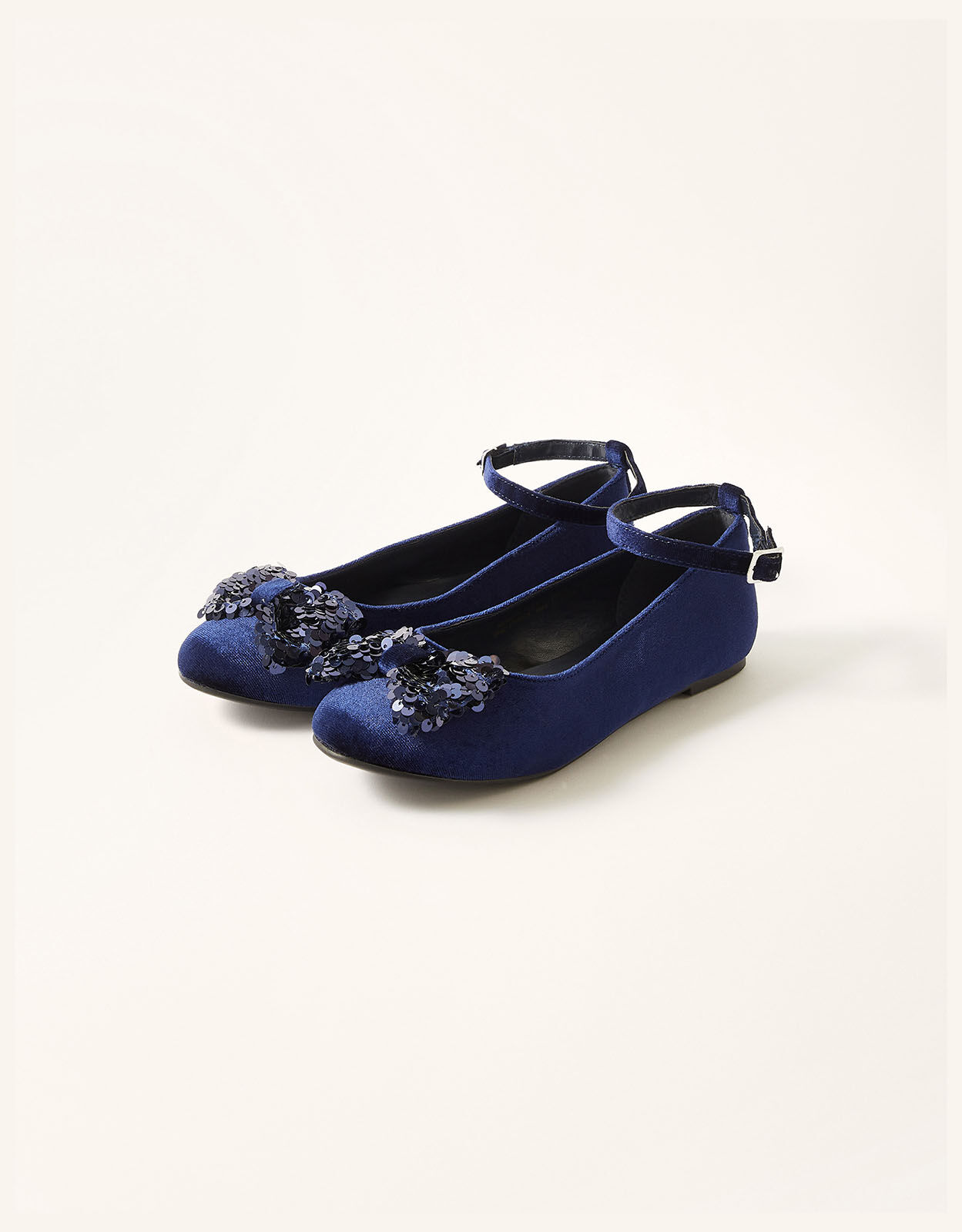 Navy shop velvet flats