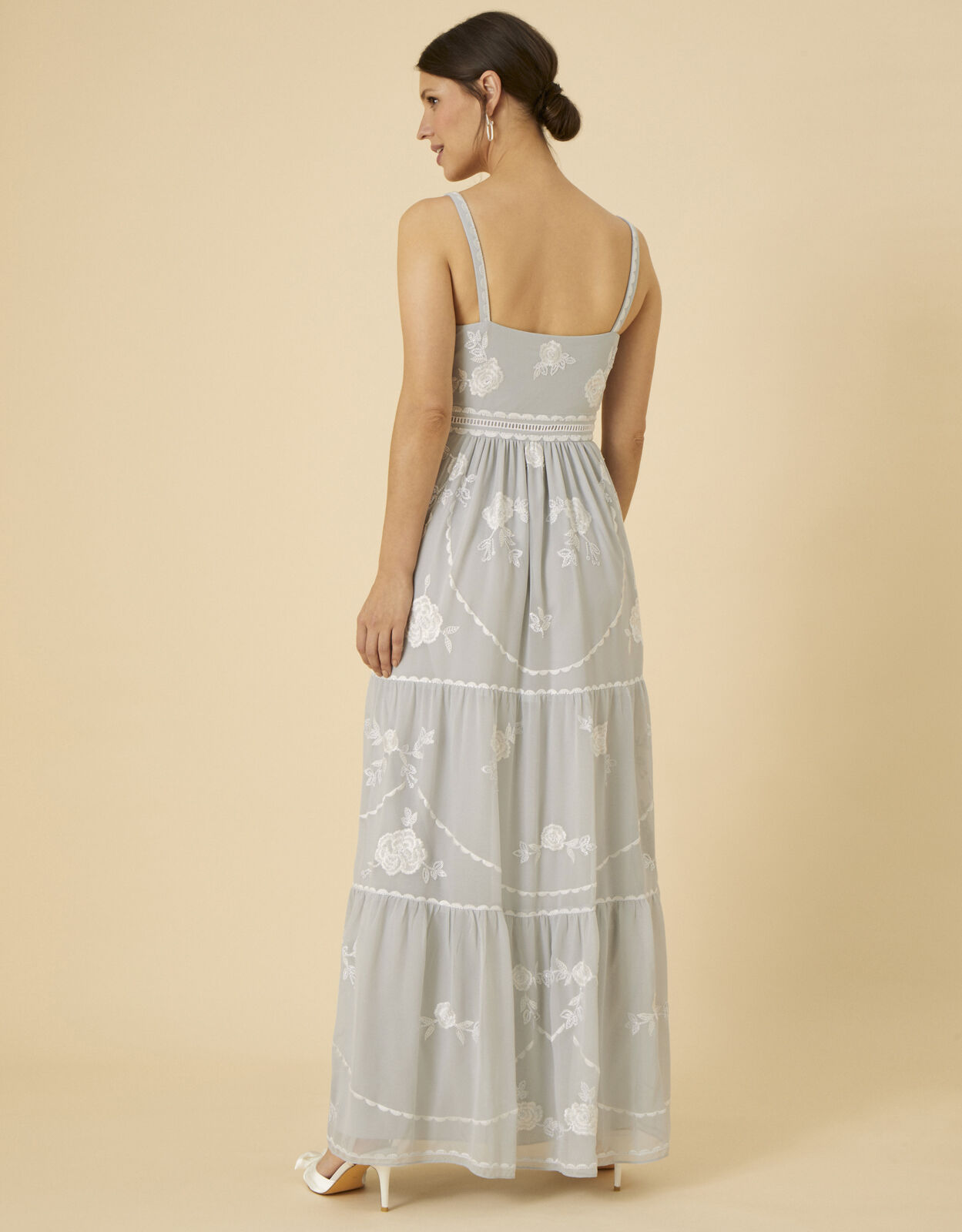 Monsoon silver bridesmaid dress top