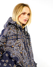 Wild Silves Paisley Longline Jacket, Blue (BLUE), large