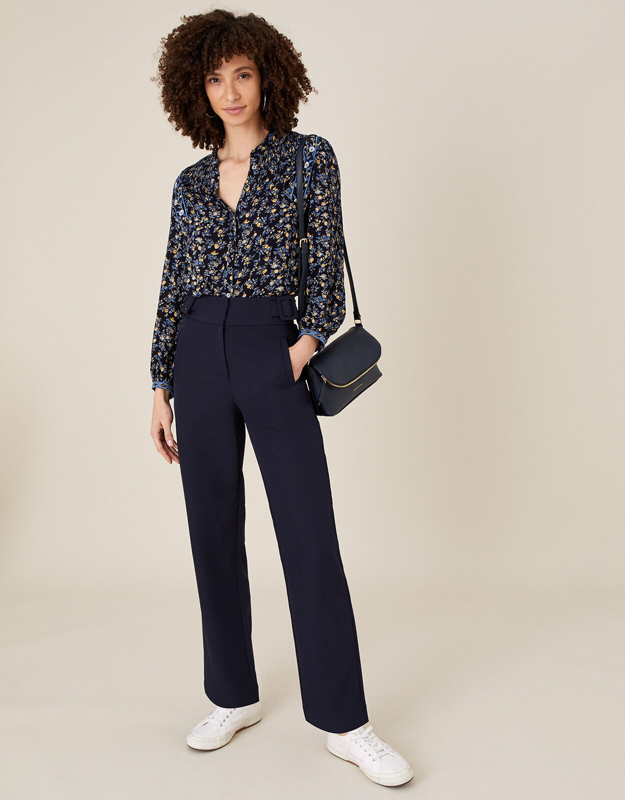 Monsoon navy trousers new arrivals