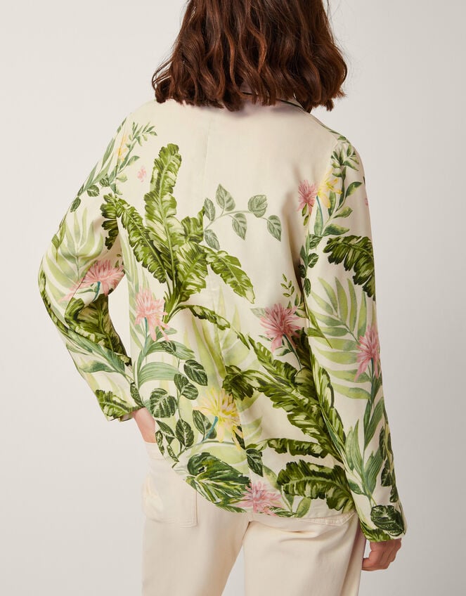 Fleur Floral Print Shacket, Cream (CREAM), large
