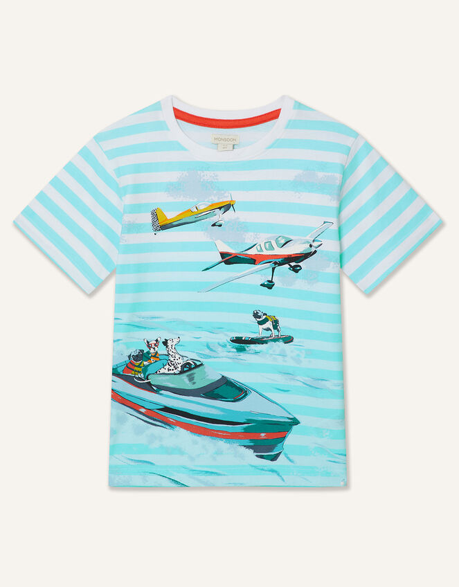 Boat Stripe T-Shirt, Blue (BLUE), large