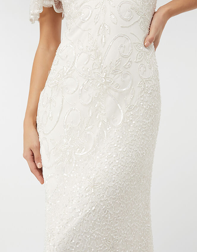 Helena Embellished Maxi Wedding Dress, Ivory (IVORY), large