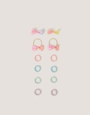 Rainbow Hair Bands & Bag Charm Set, , large