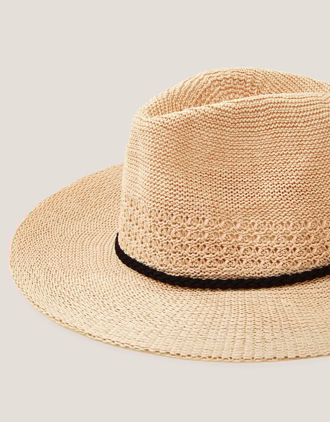 Nene Woven Fedora Sun Hat, , large