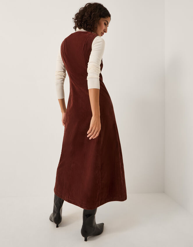 Rubi Sleeveless Scallop Midi Dress, Red (BURGUNDY), large