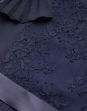 Lace Pleated Bridesmaid Jumpsuit, Blue (NAVY), large