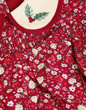 Baby Ditsy Floral Christmas Dress & Knickers Set , Pink (PINK), large