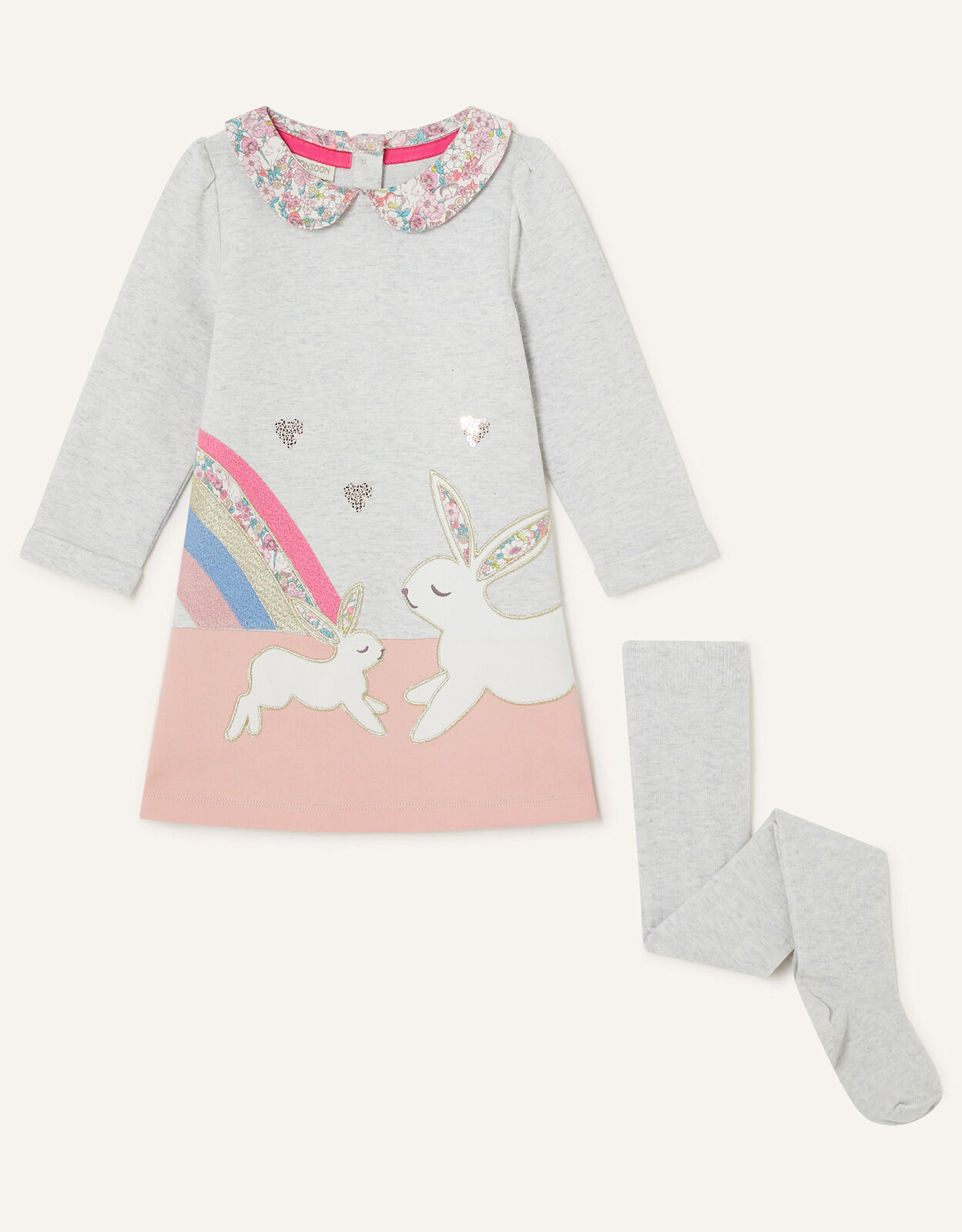 Baby Bunny Sweat Dress and Tights Set 