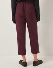 Julia Straight Crop Trousers, Purple (AUBERGINE), large