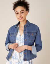 Denim Jacket with Organic Cotton , Blue (DENIM BLUE), large