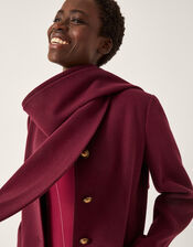 Alicia Scarf Coat, Red (BURGUNDY), large