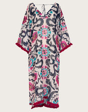 Fringe Print Kaftan, , large
