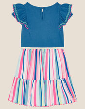 Fiesta Stripe 2-in-1 Dress, Blue (BLUE), large
