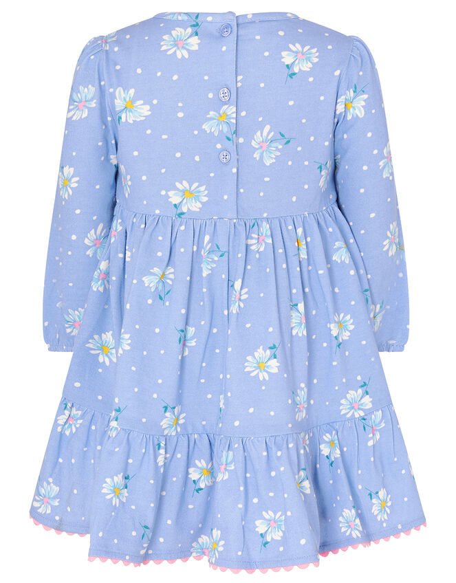 Baby Daisy Jersey Dress in Organic Cotton, Blue (BLUE), large