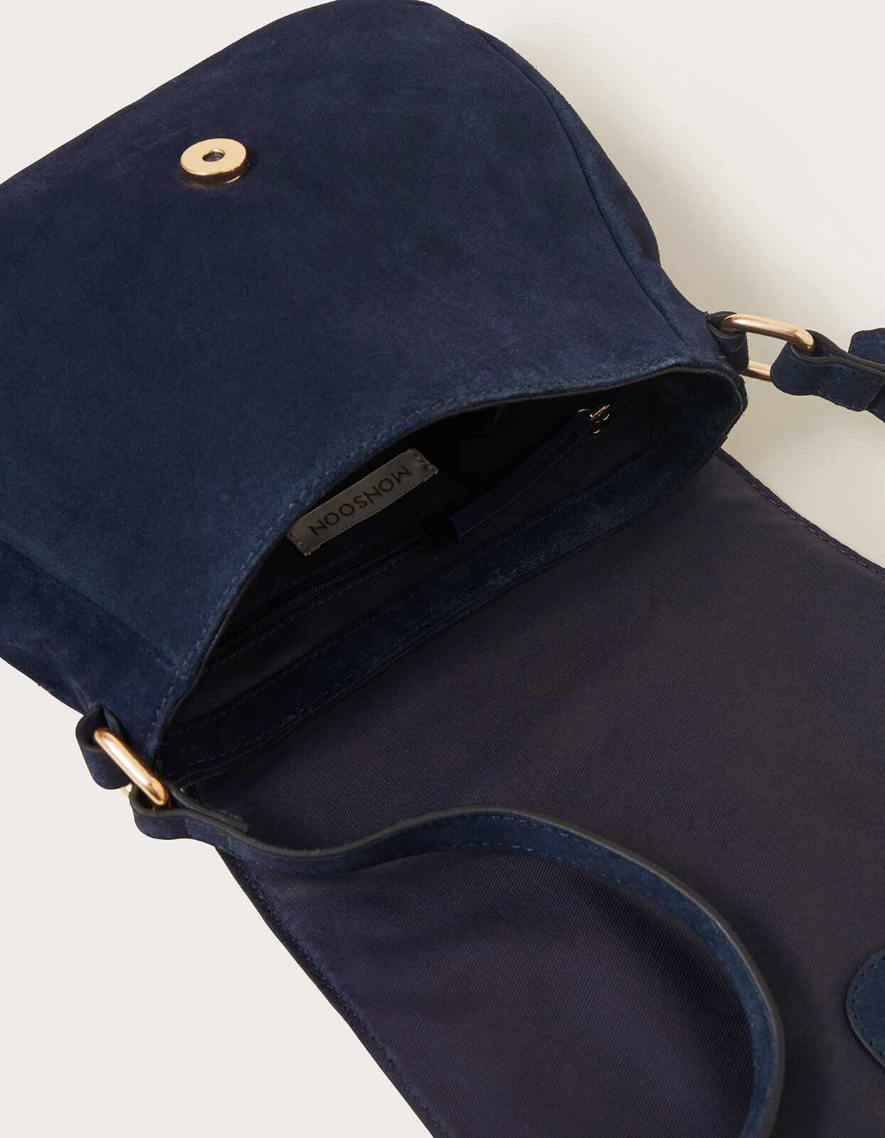 Navy blue suede bag hot sale