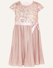 Gilded Rose Sequin Dress, Pink (DUSKY PINK), large