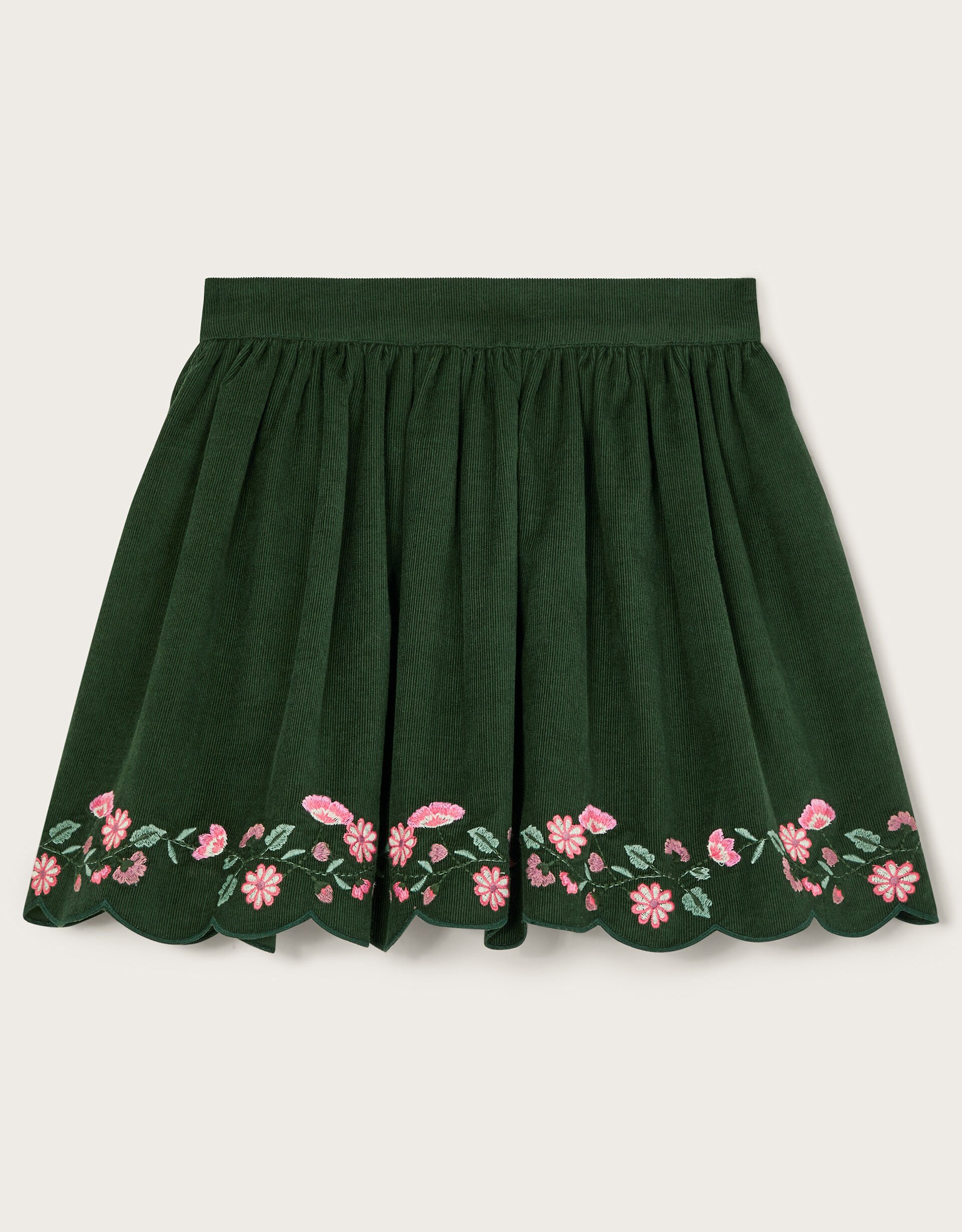 Corduroy embroidered skirt sales