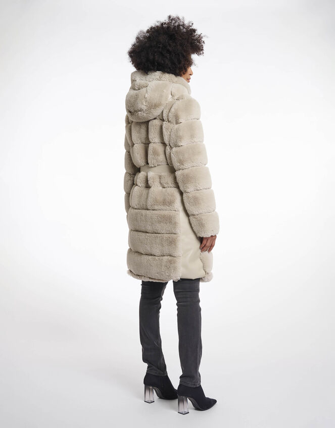 Rino & Pelle Bridget Faux Fur Puffer Coat, Camel (BEIGE), large