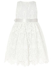 Embroidered Lace Dress, Grey (GREY), large