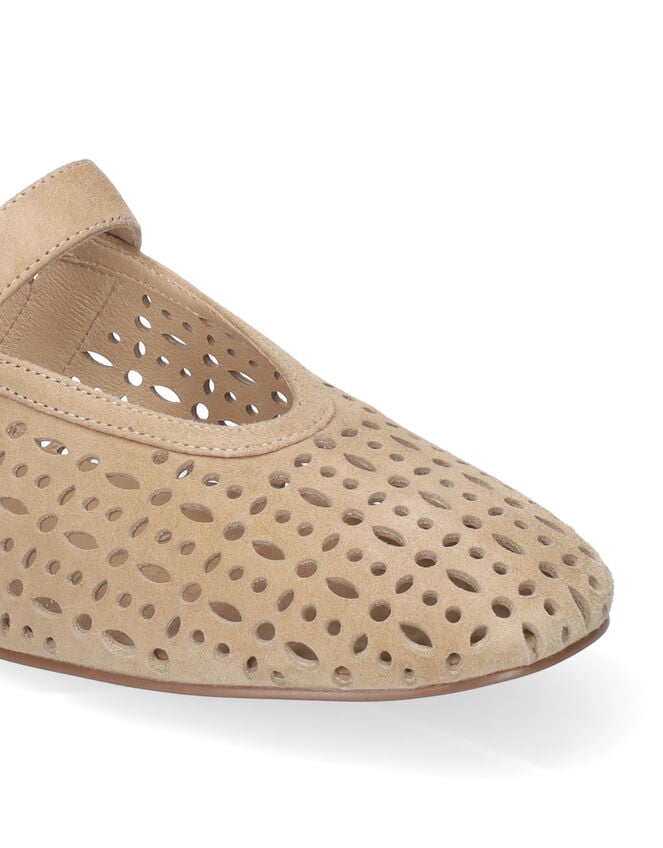 Bibi Lou Maia Suede Mule Flats, White (OFF WHITE), large