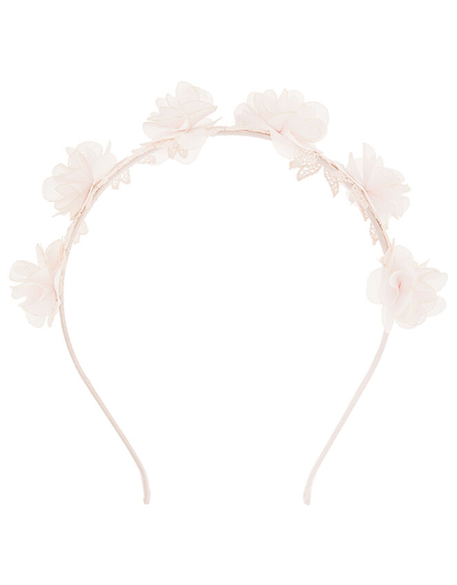 Pom Lacey Flower Headband, , large